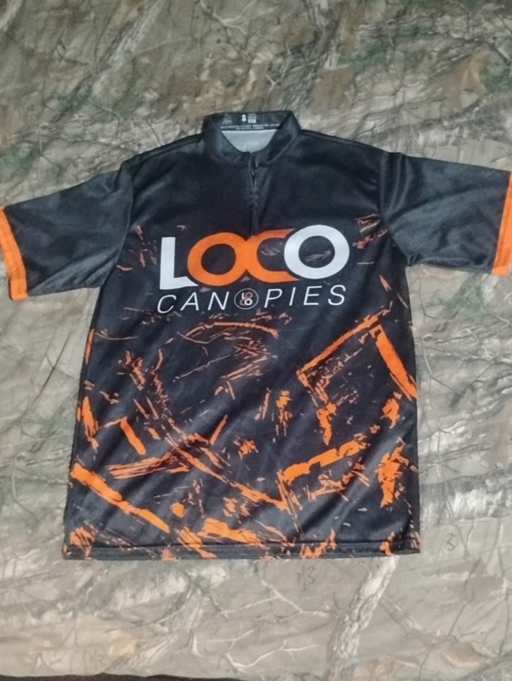 LOCO Canopies Black & Orange Logo Performance Tee